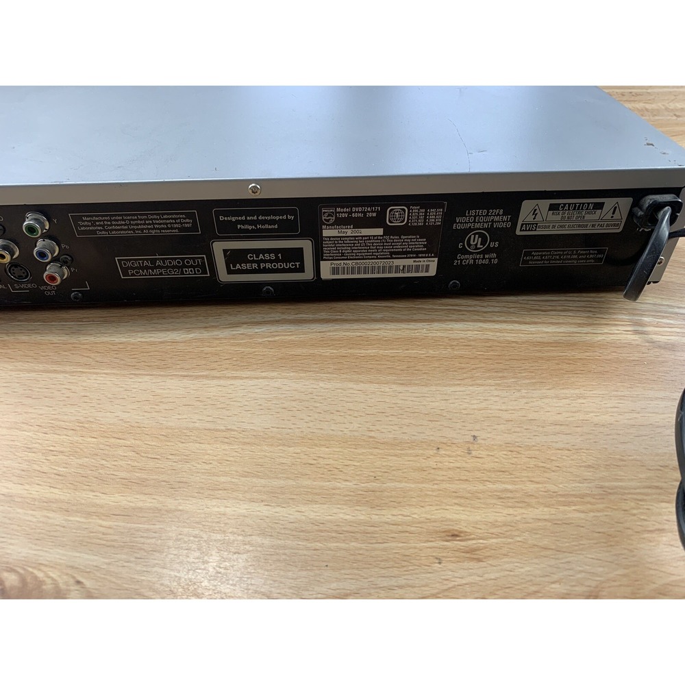 Phillips DVD Player Silver DVD724 Remote Included - Picture 11 of 12